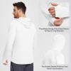 imagebaleaf Mens Sun Protection Hoodie Shirt UPF 50 Long Sleeve UV SPF TShirts Rash Guard Fishing Swimming LightweightStyle 1white