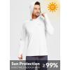 imagebaleaf Mens Sun Protection Hoodie Shirt UPF 50 Long Sleeve UV SPF TShirts Rash Guard Fishing Swimming LightweightStyle 1white