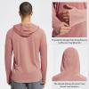 imagebaleaf Mens Sun Protection Hoodie Shirt UPF 50 Long Sleeve UV SPF TShirts Rash Guard Fishing Swimming LightweightStyle 2orange Red Heather