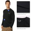imagebaleaf Mens Sun Protection Shirts UV SPF UPF 50 Long Sleeve Rash Guard Fishing Running Quick Dry Lightweight01black