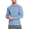 imagebaleaf Mens Sun Protection Shirts UV SPF UPF 50 Long Sleeve Rash Guard Fishing Running Quick Dry Lightweight01blue Heather