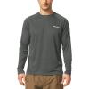 imagebaleaf Mens Sun Protection Shirts UV SPF UPF 50 Long Sleeve Rash Guard Fishing Running Quick Dry Lightweight01deep Gray