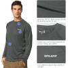 imagebaleaf Mens Sun Protection Shirts UV SPF UPF 50 Long Sleeve Rash Guard Fishing Running Quick Dry Lightweight01deep Gray