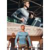 imagebaleaf Mens Sun Protection Shirts UV SPF UPF 50 Long Sleeve Rash Guard Fishing Running Quick Dry Lightweight01light Blue Heather