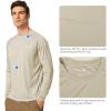 imagebaleaf Mens Sun Protection Shirts UV SPF UPF 50 Long Sleeve Rash Guard Fishing Running Quick Dry Lightweight01oatmeal