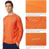 imagebaleaf Mens Sun Protection Shirts UV SPF UPF 50 Long Sleeve Rash Guard Fishing Running Quick Dry Lightweight01orange