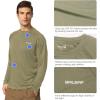imagebaleaf Mens Sun Protection Shirts UV SPF UPF 50 Long Sleeve Rash Guard Fishing Running Quick Dry Lightweight01slate Green