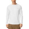 imagebaleaf Mens Sun Protection Shirts UV SPF UPF 50 Long Sleeve Rash Guard Fishing Running Quick Dry Lightweight01white