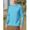 imagebaleaf Mens Sun Protection Shirts UV SPF UPF 50 Long Sleeve Rash Guard Fishing Running Quick Dry LightweightBlue