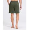 imagebaleaf Mens Swim Trunks with Compression Liner 5 ampamp 7 inch Quick Dry Bathing Suit Swim Shorts with Zippered PocketsArmy Green