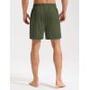 imagebaleaf Mens Swim Trunks with Compression Liner 5 ampamp 7 inch Quick Dry Bathing Suit Swim Shorts with Zippered PocketsArmy Green