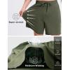 imagebaleaf Mens Swim Trunks with Compression Liner 5 ampamp 7 inch Quick Dry Bathing Suit Swim Shorts with Zippered PocketsArmy Green