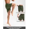 imagebaleaf Mens Swim Trunks with Compression Liner 5 ampamp 7 inch Quick Dry Bathing Suit Swim Shorts with Zippered PocketsArmy Green