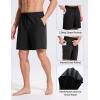 imagebaleaf Mens Swim Trunks with Compression Liner 5 ampamp 7 inch Quick Dry Bathing Suit Swim Shorts with Zippered PocketsBlack