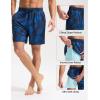imagebaleaf Mens Swim Trunks with Compression Liner 5 ampamp 7 inch Quick Dry Bathing Suit Swim Shorts with Zippered PocketsBlue Floral