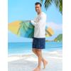 imagebaleaf Mens Swim Trunks with Compression Liner 5 ampamp 7 inch Quick Dry Bathing Suit Swim Shorts with Zippered PocketsBlue Floral