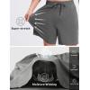 imagebaleaf Mens Swim Trunks with Compression Liner 5 ampamp 7 inch Quick Dry Bathing Suit Swim Shorts with Zippered PocketsDark Gray