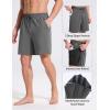 imagebaleaf Mens Swim Trunks with Compression Liner 5 ampamp 7 inch Quick Dry Bathing Suit Swim Shorts with Zippered PocketsDark Gray