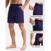 imagebaleaf Mens Swim Trunks with Compression Liner 5 ampamp 7 inch Quick Dry Bathing Suit Swim Shorts with Zippered PocketsNavy Blue