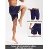 imagebaleaf Mens Swim Trunks with Compression Liner 5 ampamp 7 inch Quick Dry Bathing Suit Swim Shorts with Zippered PocketsNavy Blue