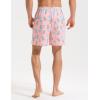 imagebaleaf Mens Swim Trunks with Compression Liner 5 ampamp 7 inch Quick Dry Bathing Suit Swim Shorts with Zippered PocketsPink Pineapple