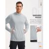 imagebaleaf Mens UPF 50 Sun Protection Hoodie Shirts Kangaroo Pocket UV SPF Performance Fishing Long Sleeve Rash GuardLight Gray
