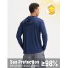 imagebaleaf Mens UPF 50 Sun Protection Hoodie Shirts Kangaroo Pocket UV SPF Performance Fishing Long Sleeve Rash GuardNavy Blue
