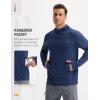 imagebaleaf Mens UPF 50 Sun Protection Hoodie Shirts Kangaroo Pocket UV SPF Performance Fishing Long Sleeve Rash GuardNavy Blue