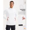 imagebaleaf Mens UPF 50 Sun Protection Hoodie Shirts Kangaroo Pocket UV SPF Performance Fishing Long Sleeve Rash GuardWhite