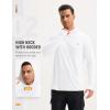 imagebaleaf Mens UPF 50 Sun Protection Hoodie Shirts Kangaroo Pocket UV SPF Performance Fishing Long Sleeve Rash GuardWhite