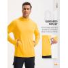 imagebaleaf Mens UPF 50 Sun Protection Hoodie Shirts Kangaroo Pocket UV SPF Performance Fishing Long Sleeve Rash GuardYellow