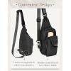 imagebaleaf Small Sling Bag Crossbody Backpack Adjustable Strap Shoulder Chest Daypack Casual Traveling Hiking Daily BlackBlack