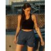 imagebaleaf Womens 5quot Workout Shorts Gym Running Shorts Athletic with Liner High Waistband Quick Dry Sports Zipper PocketsGrey