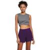 imagebaleaf Womens 5quot Workout Shorts Gym Running Shorts Athletic with Liner High Waistband Quick Dry Sports Zipper PocketsPurple