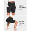 imagebaleaf Womens 6quot8quot High Waisted Biker Shorts with Pockets for Gym Workout Yoga Running AthleticBlack