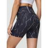 imagebaleaf Womens 6quot8quot High Waisted Biker Shorts with Pockets for Gym Workout Yoga Running AthleticBlack Marble