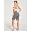 imagebaleaf Womens 6quot8quot High Waisted Biker Shorts with Pockets for Gym Workout Yoga Running AthleticDark Grey