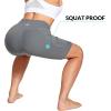 imagebaleaf Womens 6quot8quot High Waisted Biker Shorts with Pockets for Gym Workout Yoga Running AthleticDark Grey