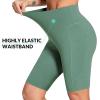 imagebaleaf Womens 6quot8quot High Waisted Biker Shorts with Pockets for Gym Workout Yoga Running AthleticGreen