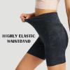 imagebaleaf Womens 6quot8quot High Waisted Biker Shorts with Pockets for Gym Workout Yoga Running AthleticPrinted Color 3