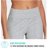 imagebaleaf Womens Bermuda Long Shorts 10quot Knee Length High Rise Athletic Shorts Pull On Workout Walking Golf Running SummerCotton Blend  Heather Light Gray