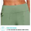 imagebaleaf Womens Bermuda Long Shorts 10quot Knee Length High Rise Athletic Shorts Pull On Workout Walking Golf Running SummerOlive Green