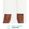 imagebaleaf Womens Bermuda Long Shorts 10quot Knee Length High Rise Athletic Shorts Pull On Workout Walking Golf Running SummerWhite