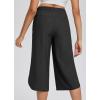 imagebaleaf Womens Capri Pants Wide Leg Plus Size UPF50 Lightweight Quick Dry Pants Casual Loose Sweatpants Hiking WalkingBlack