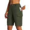 imagebaleaf Womens Hiking Long Shorts 10quot Cargo Short Knee Length Quick Dry with Pockets UPF 50 Water Resistant