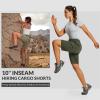 imagebaleaf Womens Hiking Long Shorts 10quot Cargo Short Knee Length Quick Dry with Pockets UPF 50 Water Resistant