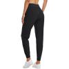 imagebaleaf Womens Joggers Lightweight Hiking Pants High Waist 5 Zipper Pockets Quick Dry Travel Athletic UPF50Black 28 Inseam