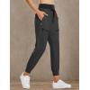imagebaleaf Womens Joggers Lightweight Hiking Pants High Waist 5 Zipper Pockets Quick Dry Travel Athletic UPF50Dark Gray 255 Inseam