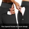 imagebaleaf Womens Joggers Lightweight Hiking Pants High Waist 5 Zipper Pockets Quick Dry Travel Athletic UPF50Dark Gray 28 Inseam