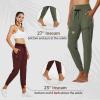 imagebaleaf Womens Joggers Lightweight Hiking Pants High Waist 5 Zipper Pockets Quick Dry Travel Athletic UPF50Red 255 Inseam